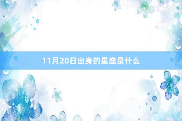 11月20日出身的星座是什么